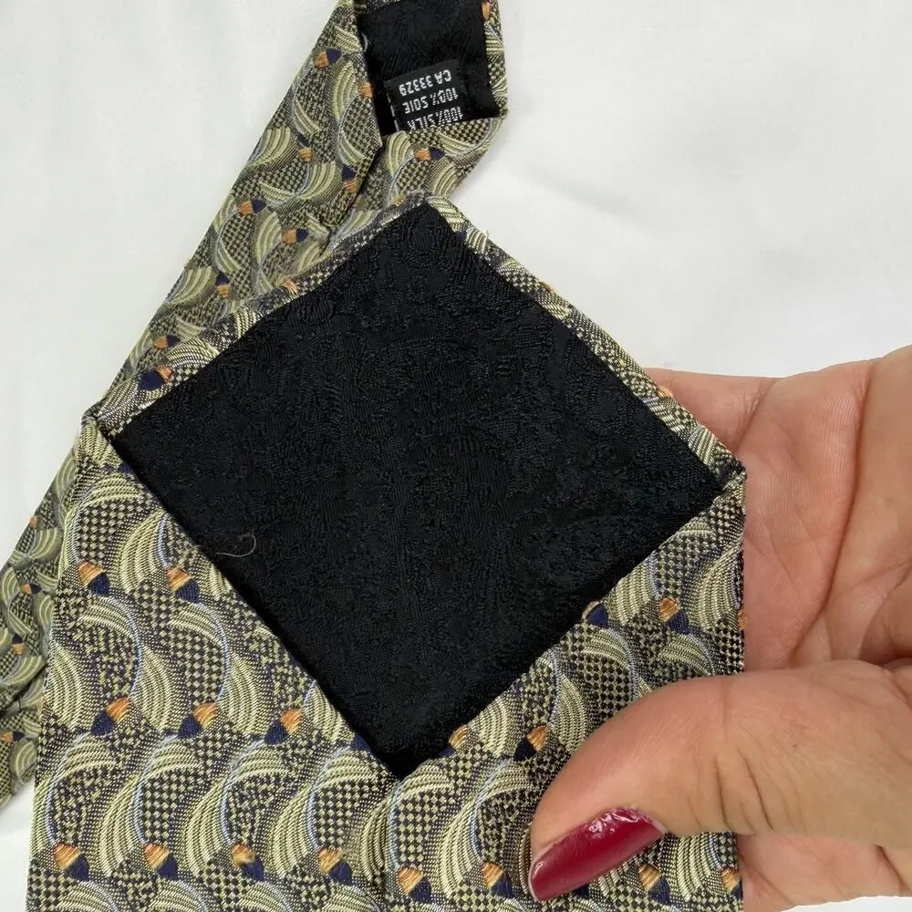 Kolte 100% Silk Necktie Handmade in Italy Abstract Print, Preppy, Business, Work
